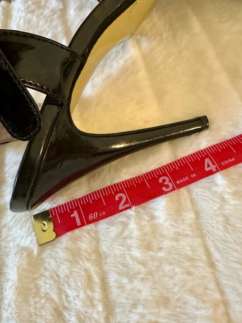 Steve Madden Daarlah Black Patent Ankle Strap Stiletto Heels Size 8.5 - Picture 12 of 13